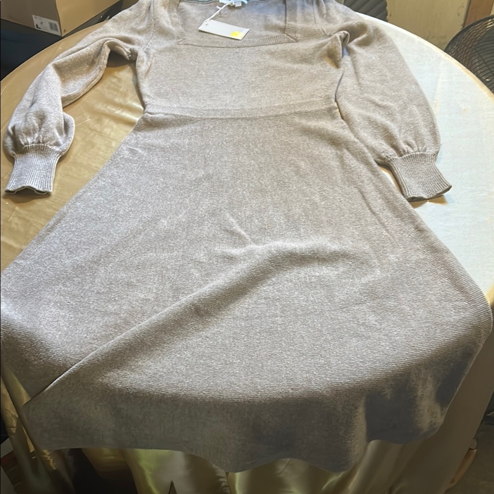 NWT BODEN Elegant LIGHT BROWN Knit Dress 4L